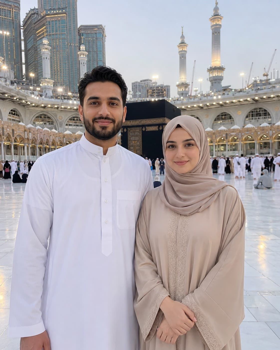 Ein Porträt Eines Paares Vor Der Kaaba 2
